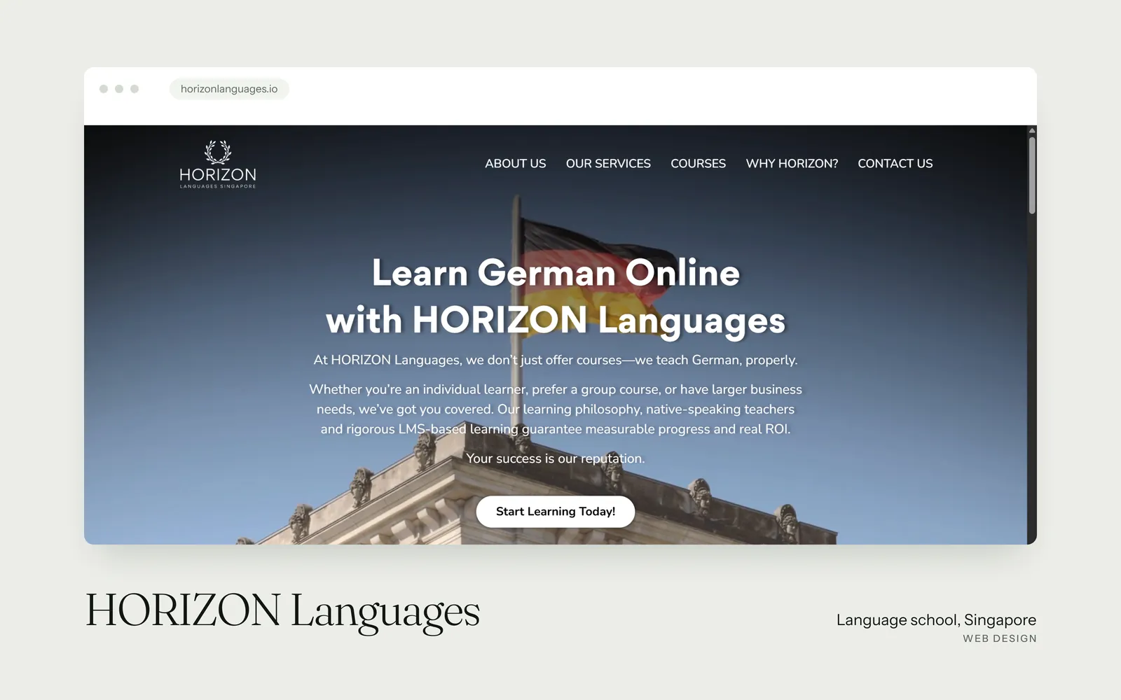 HORIZON Languages website