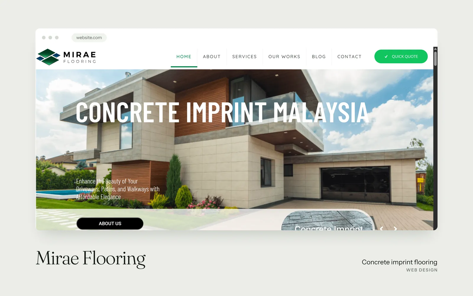 Mirae Flooring website